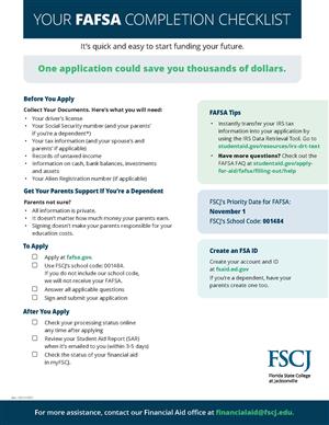 FAFSA Checklist